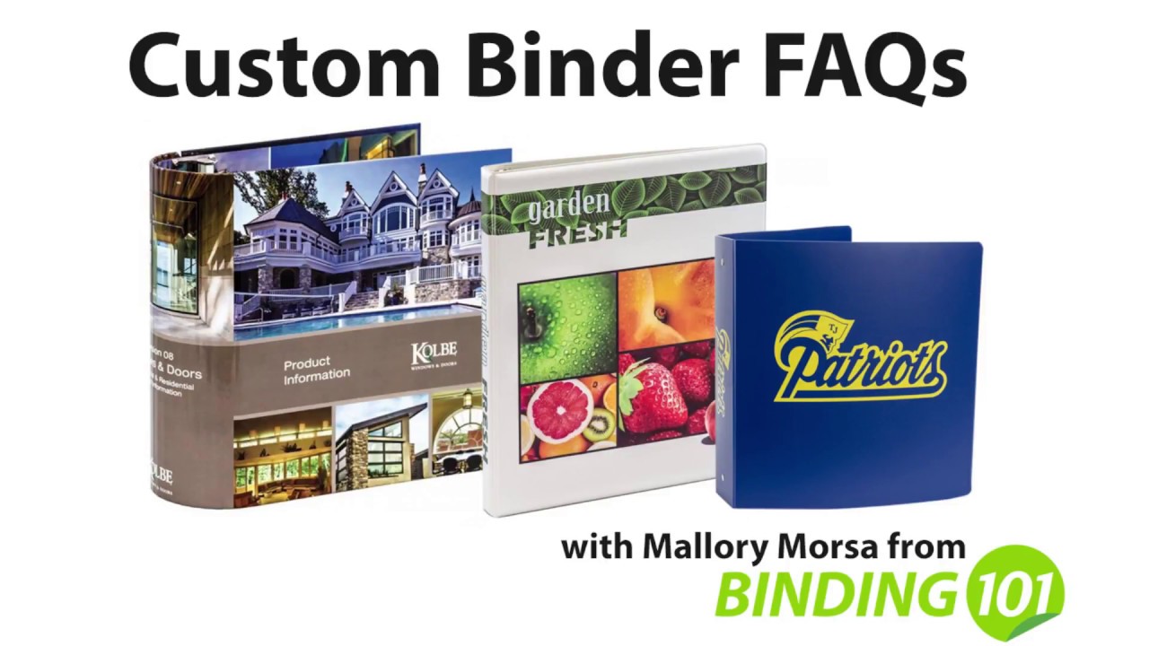 Binding101 Custom Binder Faq Youtube