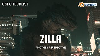 ZILLA ANOTHER PERSPECTIVE Short film made in BLENDER 4.3(WITH BREAKDOWN)