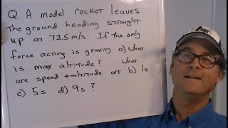 Physics 101- Kinematics of Model Rocket, Maximum Altitude