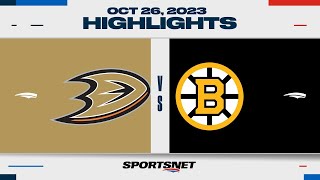 NHL Highlights | Ducks vs. Bruins - October 26, 2023