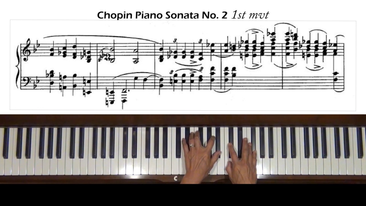 Chopin Sonata No. 2 In B-flat Minor, Op. 35 (I. Grave) Piano Tutorial ...