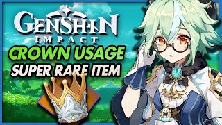 GENSHIN RAREST ITEM! Crown of Sagehood! What To Spend the Crown On! - Genshin Impact