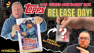 Pulled a Rookie Autograph from a 2023 Topps Baseball Series One Hobby Box | Release day box Ripping!