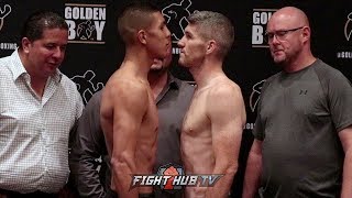 JAIME MUNGUIA VS LIAM SMITH - FULL WEIGH IN AND FACE OFF VIDEO