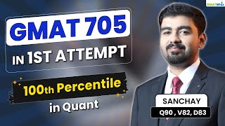 GMAT 705 in 1st attempt in just 90 days! : Strategy to score Perfect Q90 | Success Tips from Sanchay