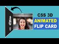 CSS 3D Flip Card Animation On Hover Effect