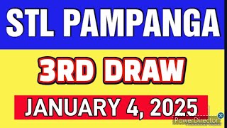 STL PAMPANGA RESULT TODAY 3RD DRAW JANUARY 4, 2025  8PM | SATURDAY