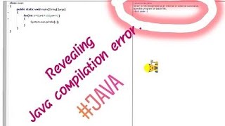 Solving Java compilation error