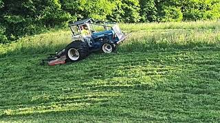 Ford 5030 bush hogging steep hill in eastern ky