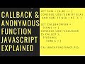 Advanced JavaScript #7: Callback and Anonymous Function in JavaScript in Hindi
