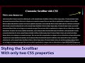 How To Create Custom Scrollbar Using CSS | Styling Scrollbar