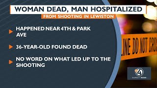 Woman dead, man hospitalized in shooting in Lewiston