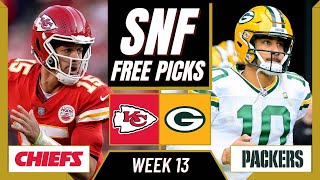 Sunday Night Football Picks (NFL Week 13) SNF CHIEFS vs. PACKERS  | SNF Parlay Picks