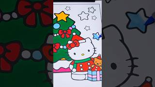 Coloring Hello Kitty Christmas 🎄 #christmas #coloring #art #drawing #hellokitty