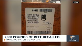 3,000 pounds of beef recalled