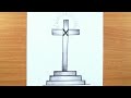 Good Friday Drawing // Christian Cross Drawing // How To Draw Good Friday Drawing // Pencil Art