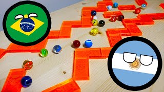 Countryball marble run race in REAL LIFE!