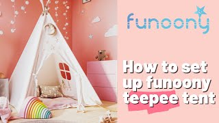 How to Set Up Funoony Teepee Tent For Kids - Teepee Assembling