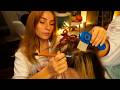 ASMR Scalp & Hair EXAM with Close-up DANDRUFF REMOVAL | scratching, sectioning, | real person asmr