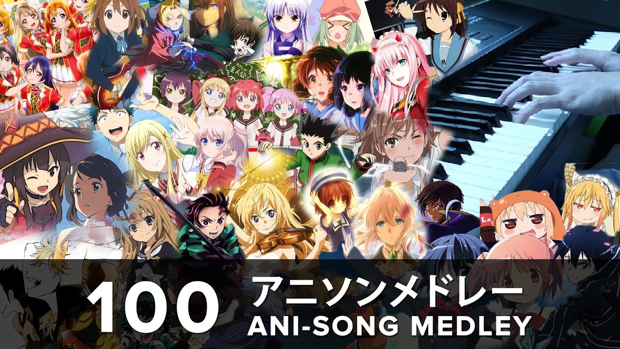 100 Anime Songs In 30 Minutes Piano Medley 100 000 Subscribers