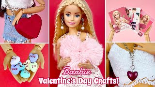 5 Easy Barbie Valentine’s Day Crafts!❤️ Doll DIY - Cards| Necklace| Purse| Pillow| Sweethearts candy