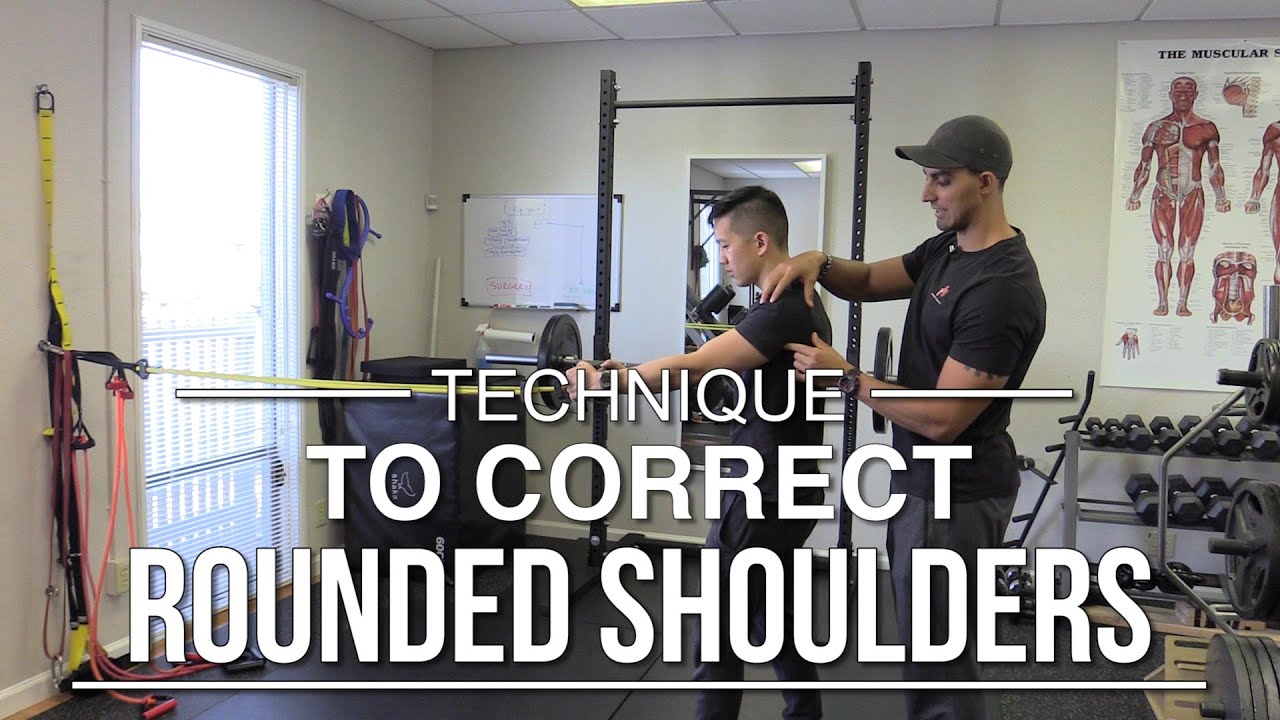 Correct Rounded Shoulders With One Awesome Exercise - YouTube