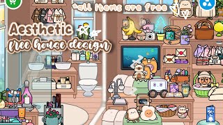 37 MINUTES Aesthetic FREE HOME DESIGN 🏠🧸 Toca Boca House Maker ✨🤎 | FREE TO COPY | Toca Life World