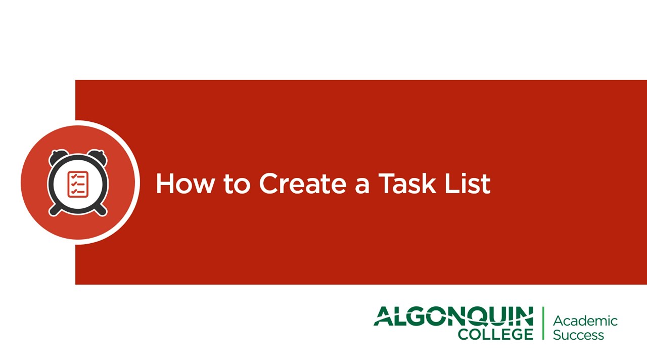 How To Create A Task List Youtube