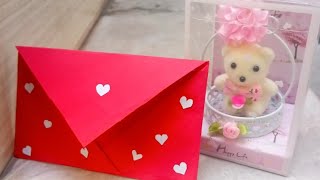 how to make envelope for love letter 💌 special for valentine day ❤️ / paper craft