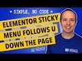 Elementor Sticky Menu - How To Do It Without An Additional Plugin