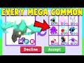 Trading for EVERY MEGA COMMON in 24 Hours! (Adopt Me)