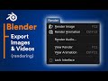 Blender 3D basics of rendering and exporting images and videos