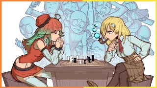 Kiara and Amelia in the painful Chess game [HololiveEN]