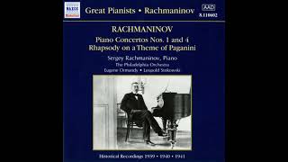 ラフマニノフ ― ピアノ協奏曲 第４番 ト短調 Op.40　（自作自演）　　オーマンディ　フィラデルフィア管　ラフマニノフ　1941