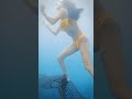 beautiful girl dancing with fish in the sea 😍😍😍 short 海底 bikini shorts shortvideo