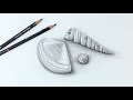 How to draw realistic shells still life