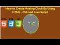 Analog Clock with HTML, CSS, and JavaScript  #analogclock