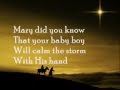 mary, did you know with lyrics