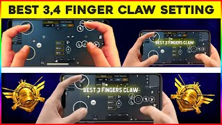 THIS MAKE YOU PRO - PUBG MOBILE ULTIMATE 3 FINGERS CLAW SETUP |  Best 4 Fingers Claw Setting In 2023