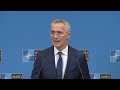 directo el secretario general de la otan jens stoltenberg da una rueda de prensa