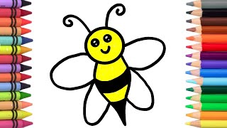 Bolalar uchun asalarichilikni qanday chizish kerak | Как нарисовать пчелку детям | Bee drawing easy