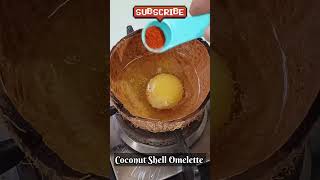 Coconut Shell Omelette #shorts #tranding #viral