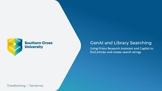 SCU Library - GenAI and Searching Using Primo Research Assistant and Copilot