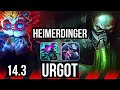 HEIMERDINGER vs URGOT (TOP) | Comeback, 500+ games | NA Master | 14.3