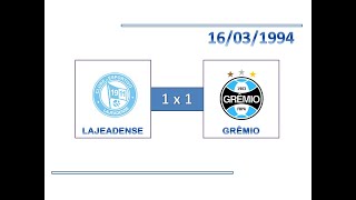 GOLS: Lajeadense 1 x 1 Grêmio - 16/03/1994 - Campeonato Gaúcho