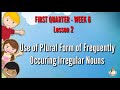 ENGLISH 3- WEEK 6- LESSON 2- USE OF PLURAL FORM OF FREQUENTLY OCCURING IRREGULAR NOUNS