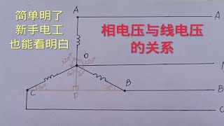 相电压与线电压的关系，老电工这样讲解，简单明了新手电工也能看明白