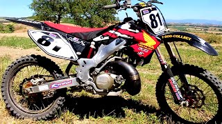 honda 250 CR test video brice + inside mecanique