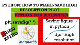 PYTHON TUTORIAL FOR BEGINNERS| HOW TO SAVE / MAKE HIGH-RESOLUTION SCATTER PLOT| #python #matplotlib