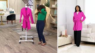 Studio Park x Amy Stran Brushed Double Knit Wrap Coat on QVC